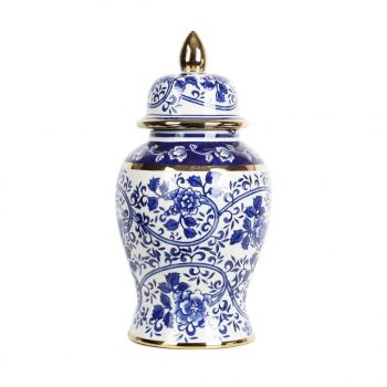 Fb 060 Mavı Cıceklı Kc Kup 18x18x36 Cm
