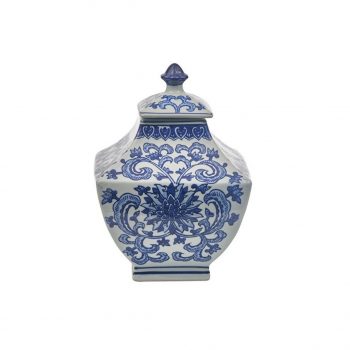 Fng 014 Çiçek Desenlı Mavı Kup 20x20x27 Cm