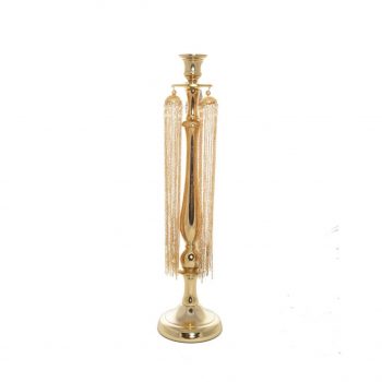 Rw 308 Gold Puskullu Teklı Mumluk 45 Cm