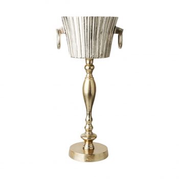 Rw 389 Kulplu Ayaklı Küçük Boy Vazo 53 Cm Gold