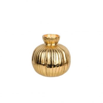 Rw 404 Tombul Küçük Boy Vazo 20x20x21 Cm Gold