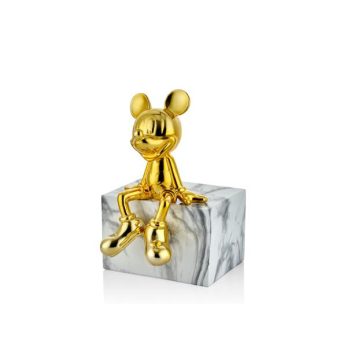 1da-21207g Mıckey Mouse Sıttıng Dekor 20x20x32cm Altın