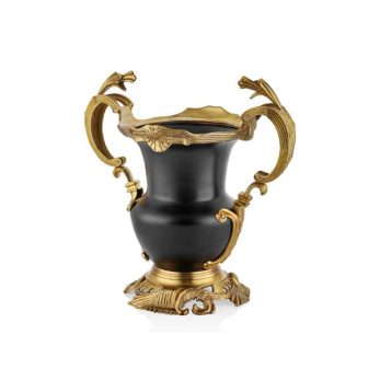 1gu-137089 Classy Brass Vazo 45x33x53cm Siyah