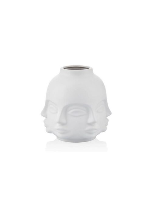 1jb-17045 Valone Buddha Vazo 20,5 Cm Mat Beyaz