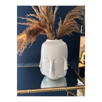 1jb-17056b Vıpassı Buddha Vazo 27 Cm Mat Beyaz