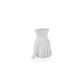 1jb-2022w Hands Yumruk Görünümlü Vazo 12,5x7,6x14,8 Cm Beyaz