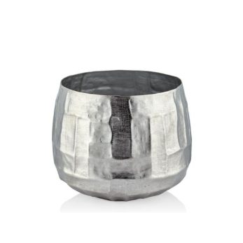 1mar-3490 Grıd Chısel Büyük Saksı 36x30 Cm Ekstra Gümüş