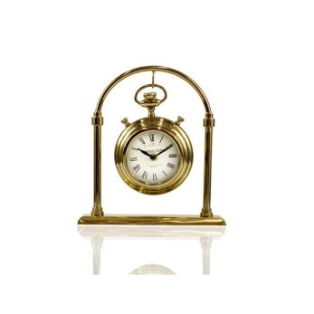 1meb-60076s Swıng Küçük Masa Saati 28x7x26cm Antil Altın