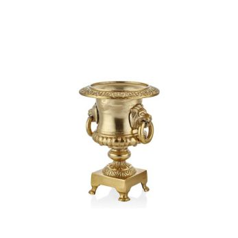 1meh-125225g Aslan Kulplu Büyük Vazo 32x18x45,5 Cm Gold