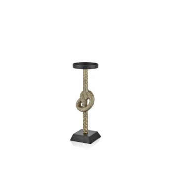 1prg-22815s Rope Küçük Boy Mumluk Altın Siyah