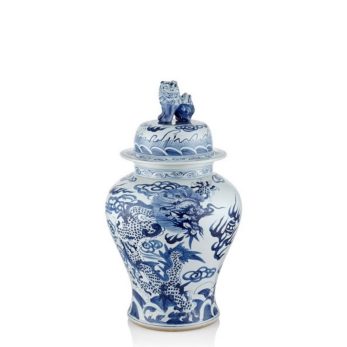 1qd-jdz-20243s Carmona Bleu Blanc Küçük Boy Vazo 75x34x34 Cm