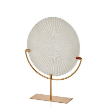 1qd-sd-19m Mayla Dısk Orta Boy Dekor 38x10x49.5 Cm Beyaz