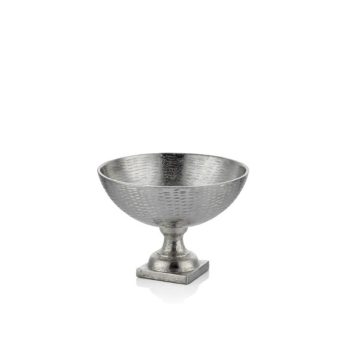 1rsh-464s Bowl Ayaklı Küçük Saksı 20x22x16 Cm Gümüş