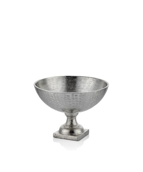1rsh-464s Bowl Ayaklı Küçük Saksı 20x22x16 Cm Gümüş