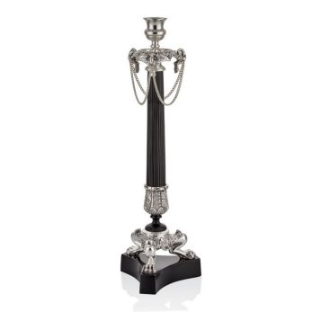 1tr-26899s Sultans Büyük Boy Şamdan 12.5x12.5x41 Cm Silver