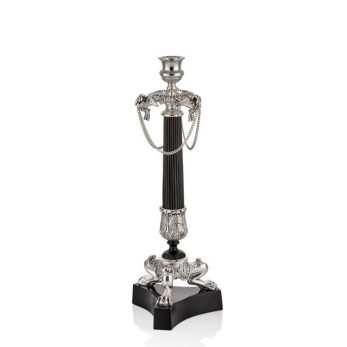 1tr-26900s Sultans Küçük Boy Şamdan 12.5x12.5x36 Cm Silver