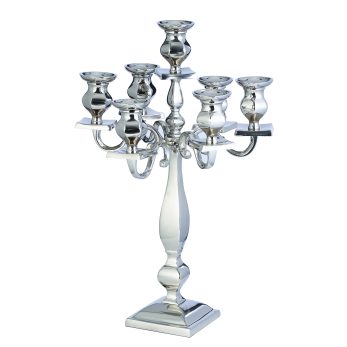 Ak.ır0286 7 Li Gümüş Barok Şamdan 59 Cm