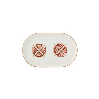 04alm006533 Arabesque Desen6 Kayık Tabak 18cm