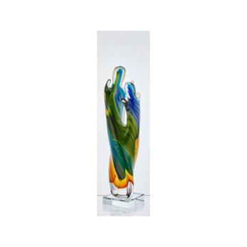 1zb-4441 Couple Colorful Glass Decor 11x8x35cm
