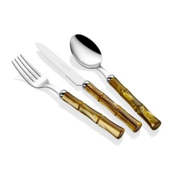 Bamboo 24 Parça Kaşık Seti Zeytin Yeşili