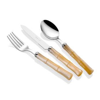 Icrs5775a12 Bamboo Kemik 75 Parça Kaşık Takımı