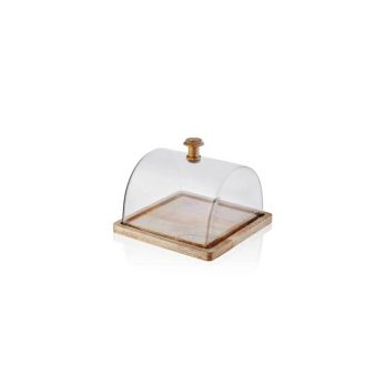 Cam0402 Madera Dikdörtgen Kek Saklama Fanusu 18x24x24 Cm