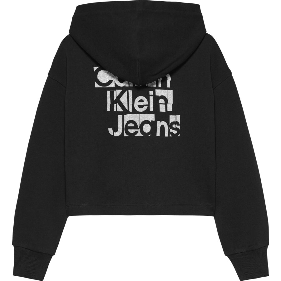 Ck Ig0ıg02304 Metallıc Ckj Back Logo Hoodıe Kız Çocuk Sweatshırt - Görsel 5