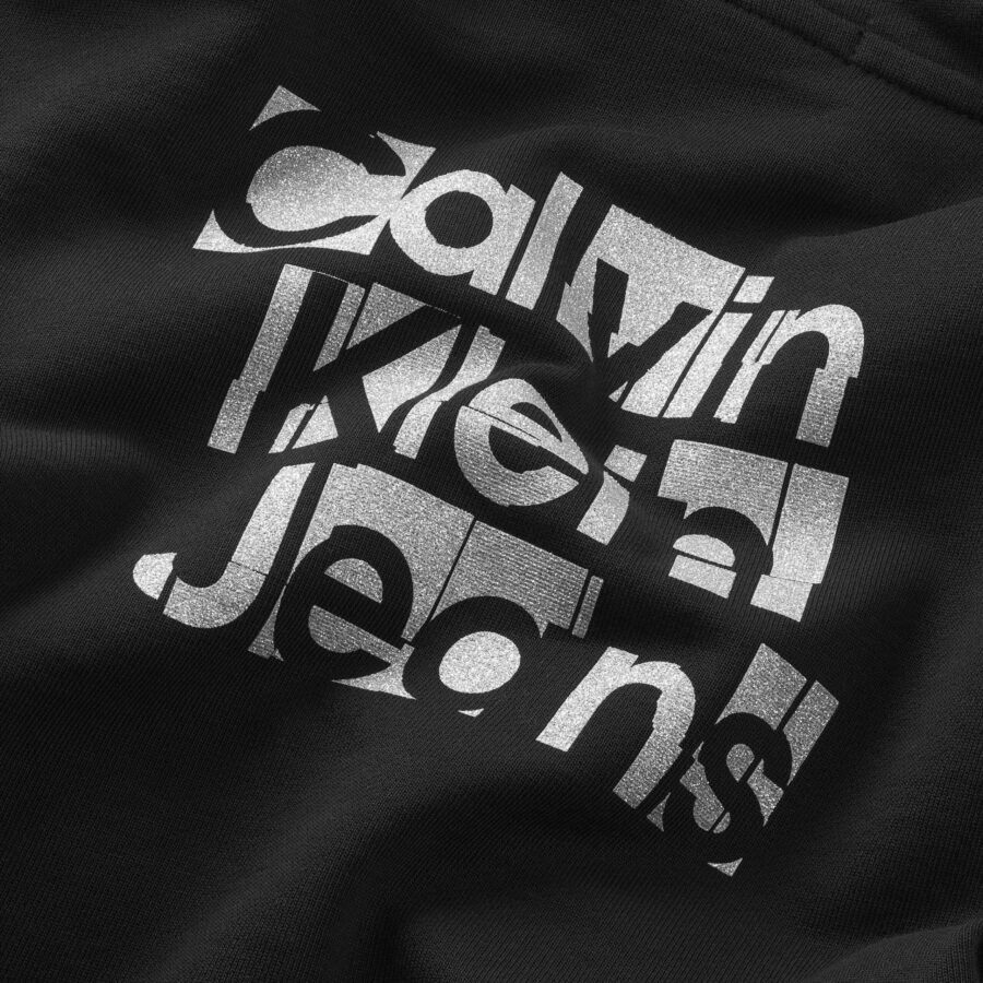 Ck Ig0ıg02304 Metallıc Ckj Back Logo Hoodıe Kız Çocuk Sweatshırt - Görsel 8