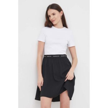 Ck J20j223066 Logo Elastıc Short Sleeve Kadın Elbise
