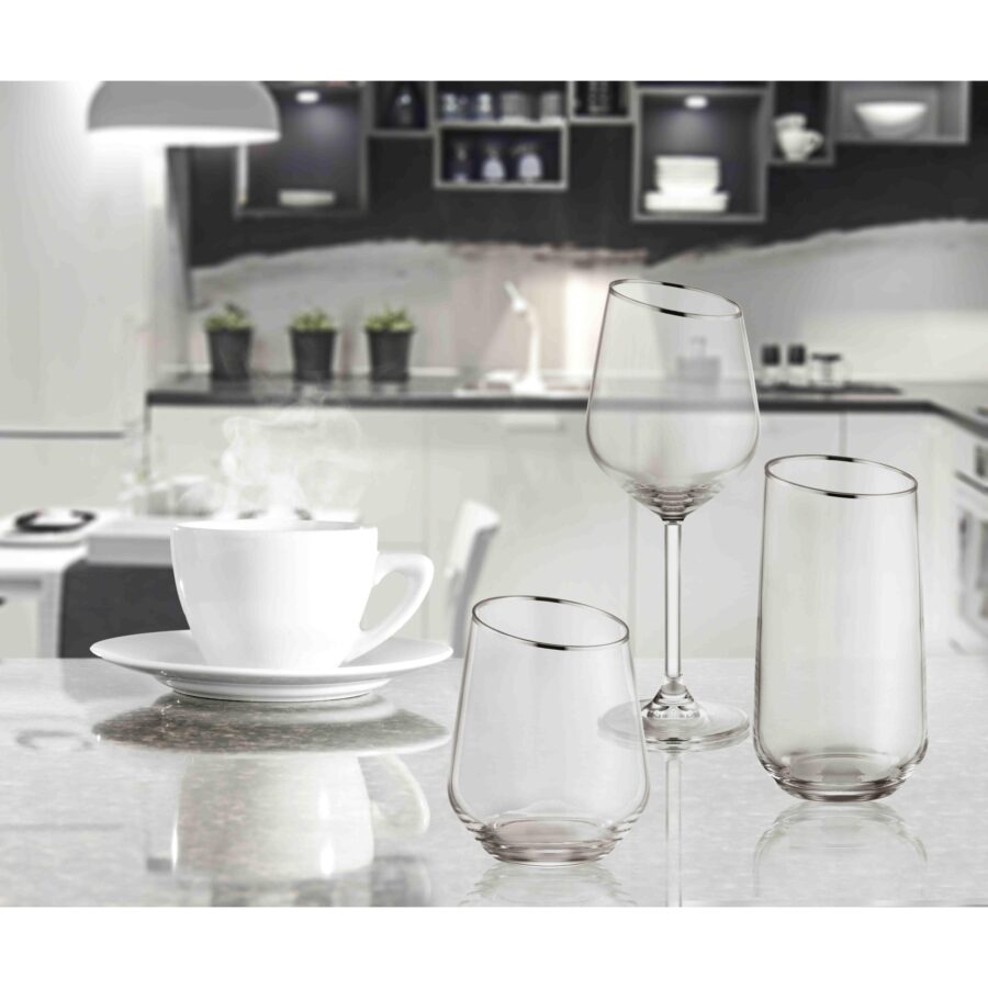 Gna0006 Gina 6lı Su Bardağı Kısa Gümüş - Görsel 3