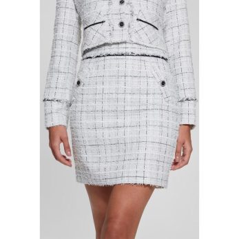 Guess W4rd56wfww2 Sofıa Mını Tweed Skı Kadın Etek