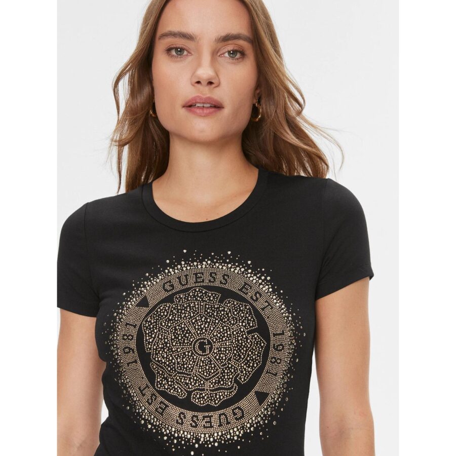 Guess W4rı47j1314 Ss Cn Round Camelıa Kadın Tshırt - Görsel 4