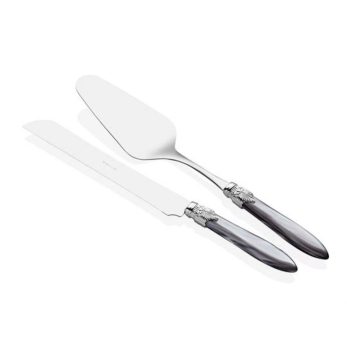 Laura Chrome Pasta Servis Seti Gri