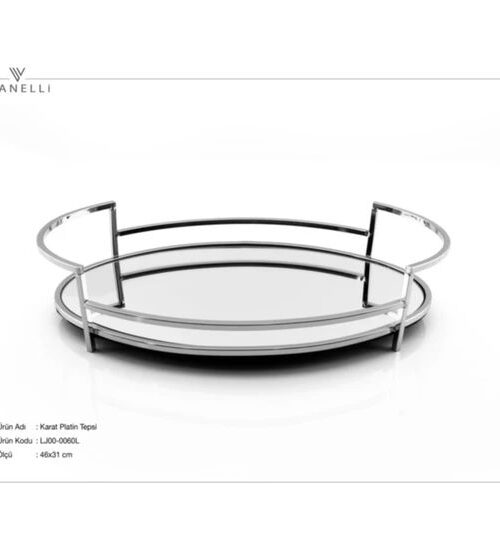 Lj00-0060l Karat Tepsi 46x31 Cm Platın