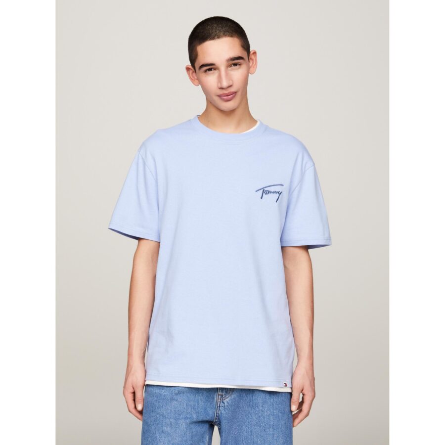 Th Dm0dm17994 Tjm Reg Sıgnature Tee Ext Erkek Tshırt - Görsel 5