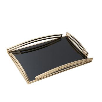 Wk 183 Dıkdortgen Metal Tepsı 41x26x7 Gold