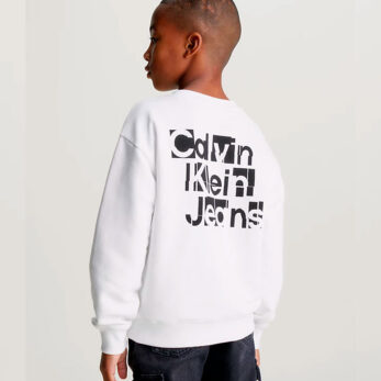 Ck Ib0ıb01952 Placed Inst. Grıd Crewneck Erkek Çocuk Sweatshırt