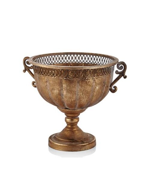 1pl-21b078 Demı Globe Saksı 36x29x29cm Altın