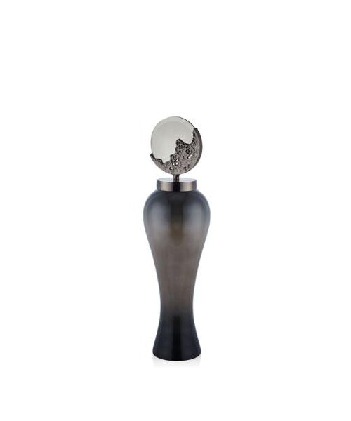 1pnc-52281 Glass Tall Bottle Medıum Olıve 24x24x87,5 Cm Green