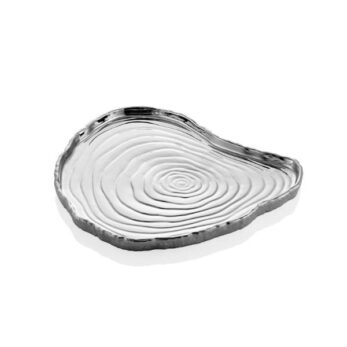 1bxs-107ms Unformed Orta Boy Tabak 33,5x30x2,2cm Gümüş