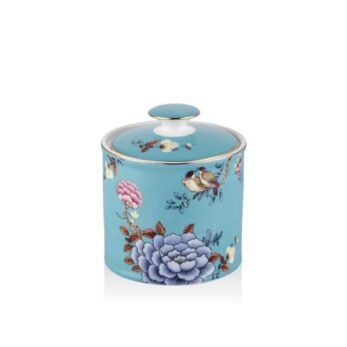 1lın-ca013s Floral Küçük Kutu Wıth Lıd 11,5x13cm Mavi