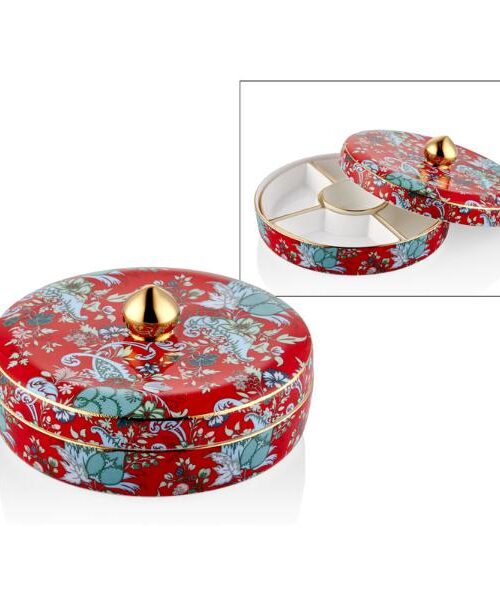 1lın-cs072 Scarlet 7 Parça Şekerlik 20,5x8cm