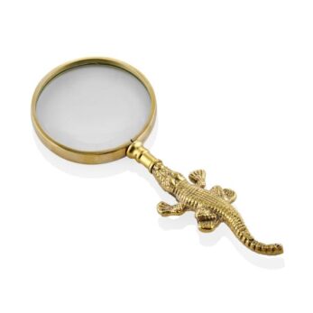 1pre-mag0512 Magnıfıer Crocodıle Mercek 19,5x7,8x1cm Altın