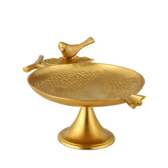 Ak.ıu0290 Dekoratif Tabak 26.5x26.5x18 Cm Gold