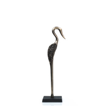 Ak.ıx0045 Antik Pirinç Küçük Kuğu Dekor Obje 12,7x12 Cm Black