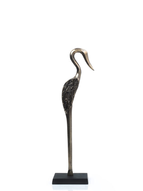 Ak.ıx0045 Antik Pirinç Küçük Kuğu Dekor Obje 12,7x12 Cm Black