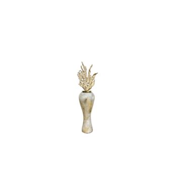 Dn 392 Yapraklı Krem Kup 97cm Altın