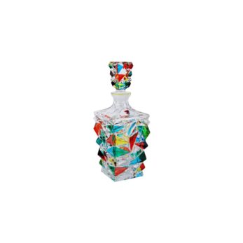 Ev 092 Renkli Kesme Cam Şişe 750ml