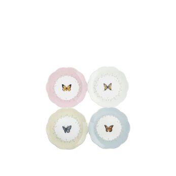 Len6444731 Lenox Butterfly 4 Renk 4'lü Pasta Tabağı 20cm