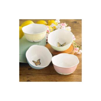 Len791720 Lenox Butterfly 4'lü Salata Kasesi 4 Renk 12x6cm